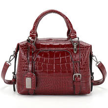 Female Patent Leather Fashion Handbags Ladies Red Crocodile Pattern Crossbody Bags for Women Shoulder Messenger Bags Sac A Main 2024 - buy cheap