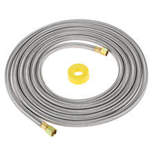 16Ft Length Stainless Steel Braided BBQ Grill Extension Propane Hose with 3/8"" Female Flare Threads & Gas Line Pipe Thread Tape 2024 - buy cheap