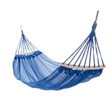 Rede hammocks de acampamento anti-rolamento espessante malha de seda alargada para camping viagem mochilão praia 260cm 2024 - compre barato