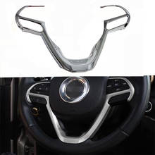 For Jeep Grand Cherokee 2014 2015 2016 2017 2018 ABS U-Shaped Steering Wheel  Chrome Interior Frame Cover Trim 2024 - buy cheap