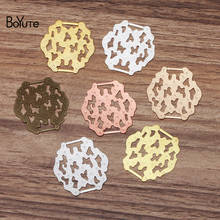 BoYuTe (50 Pieces/Lot) 33*31MM Metal Brass Stamping Filigree Findings Diy Hand Made Jewelry Materials Wholesale 2024 - buy cheap