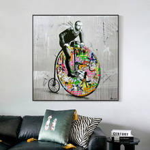 Graffiti Art Martin Whatson Cycling Canvas Painting Posters and Prints Wall Art Pictures for Living Room Home Decor Cuadros 2024 - buy cheap