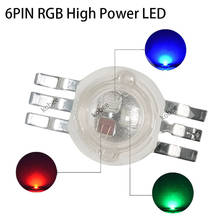 Chip LED de alta potencia para escenario, cuentas de fuente de luz de colores RGB, 9W, 6 pines, rojo, verde, azul 2024 - compra barato