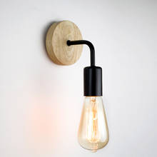 Vintage Retro Decor Wall Light Include Bulb Wood Industrial Loft Wall Lamp For Living Room Home Indoor Sconces bedroom decor 2024 - buy cheap