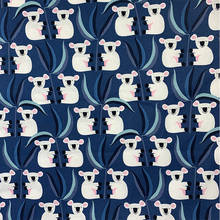 Bonito azul real branco coala padrão 100% algodão tecido impressão digital material de costura crianças tecido vestido diy roupas 2024 - compre barato