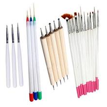 Hot 23 Pcs Nail Art Polish Painting Draw Pens Brush Tips Tools Set UV Gel Nail Brushes Painting and Drawing  Manicure DIY Tool 2024 - buy cheap