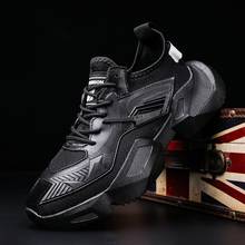 Zapatillas de correr de malla transpirable para hombre, zapatos deportivos de moda para exteriores, con cordones, color blanco y negro, 8 2024 - compra barato