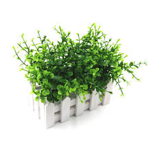 Plantas artificiales, hierba falsa verde, flores decorativas para boda, hogar, plantas de plástico para el jardín, 1 Uds. 2024 - compra barato