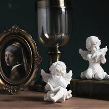 Estatuilla de resina de ángulo europeo para decoración del hogar, escultura de decoración de escaparate de tienda, modelo en miniatura de Ángel y bebé 2024 - compra barato