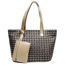 women bag 2020 new autumn winter Composite Bag PU Fashion Plaid Zipper Soft Shoulder Bag handbag tote bag high-capacity 2024 - buy cheap