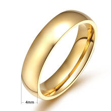 Высококачественные кольца для пар из нержавеющей стали, кольца золотого цвета для женщин, модные мужские кольца, кольца для свадебной вечеринки для влюбленных 2024 - купить недорого