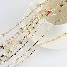 1 m/lote de cadena de eslabones redondos ovalados para la fabricación de joyas, accesorios, Dijes, Pulsera, collar, suministros de bricolaje 2024 - compra barato