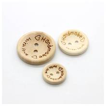 Cusack 50 Pcs 1.5 cm 2.0 cm 2.5 cm 2 Holes Round Wood Buttons for Coats Garment DIY Crafts Sewing Accessories 2024 - buy cheap