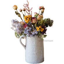 Vaso de cerâmica decorativo para flores, vaso de cerâmica retrô nostálgico com ornamentos para arte no país americano 2024 - compre barato