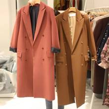 2021 spring autumn long jacket women ol double breasted loose suit jacket plus size 2XL 2024 - buy cheap