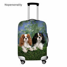 Nopersonality cão mala de viagem capa de bagagem dachshund shiba inu impressão à prova de poeira capa protetor de bagagem para trole 2024 - compre barato