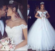 Laço árabe 2021 vestidos de casamento querida pérolas vestido de baile tule vestidos de noiva do vintage baratos vestidos de casamento 2024 - compre barato