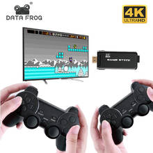 Игровая приставка DATA FROG TV с двойным беспроводным контроллером 2,4G, встроенная поддержка игр 3000/10000 для игровой консоли PS1/GBA 2024 - купить недорого