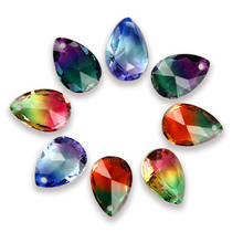 7*10mm Fancy Teardrop Rhinestone Glass Crystal Drop Shaped Hole Pendant Pointback Tourmaline Rhinestone Earring Making 2024 - buy cheap