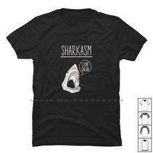 Sharkasm T Shirt 100% Cotton Video Game Master Hacker Shark Cheat Gamer Nerd Logo Heat Hack Game Geek 2024 - buy cheap