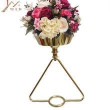 10 PCS Gold Vase Metal Pillar Flower Pot Table For Flowers Stand Wedding Centerpieces Event Road Lead Home Decoration 2024 - buy cheap
