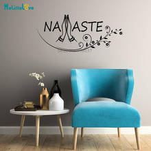 Namaste Decal Sticker Hindu Hinduism Yoga Meditation Room Living Room bedroom Yoga Studio Decor Vinyl Wall Sticker BA612 2024 - buy cheap