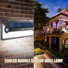 Luz Solar LED impermeable para exteriores, lámpara de pared con Sensor de movimiento PIR, iluminación nocturna de seguridad para jardín, 360/720 LED 2024 - compra barato