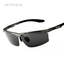 Мужские поляризованные солнцезащитные очки VEITHDIA, зеркальные солнцезащитные очки из алюминия и магния, UV400, 6576 2024 - купить недорого