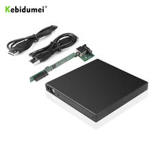 Kebidumei-carcasa de plástico duro para ordenador portátil y Notebook, caja de CD-ROM sin unidad óptica, Delgado, USB 2,0, SATA, DVD externo, 12,7mm 2024 - compra barato