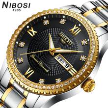 NIBOSI watch men Luruxy brand Gold Quartz watches male Business wristwatch Waterproof Clock Stainless Steel Relogio Masculino 2024 - buy cheap