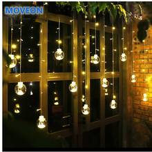 ZPAA 3M 138LED Ball Globe String Lights Curtain String Fairy Light Backyard Patio Lights Decorative Outdoor Garland Wedding 2024 - buy cheap