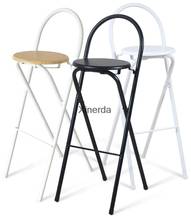 High Footstool 75cm Seat Height Foldable Steel Leg Coffee Bar Counter Chair Arc Backrest Bar Stool Modern Commercial Furniture 2024 - buy cheap