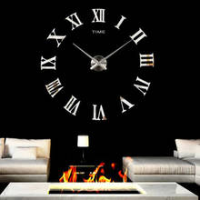 3D кварцевые настенные часы современный дизайн настоящие большие акриловые настенные часы-Зеркало настенные стикеры Большие Декоративные часы для дома гостиной 2024 - купить недорого