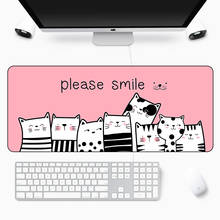 Cute Funny Cat Gaming Mousepad Big Cartoon Natural Rubber 70x30cm Anti-Slip Computer Large Mouse Pad Speed Smooth Laptop Mat 2024 - buy cheap