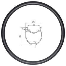 Liengu v freio 700c 30mm tubeless clincher bicicleta de estrada aro carbono 28mm largura exterior vbrake roda da bicicleta ud fosco brilhante 20 24 28 2024 - compre barato