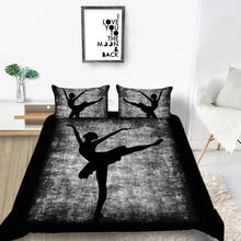 Ballet Bedding Set For Girl Fashionable Artistic 3D Duvet Cover Queen King Twin Full Single Double Unique Design Bed Set 2024 - buy cheap