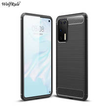 Funda de fibra de carbono suave para Huawei P40, carcasa a prueba de golpes, carcasa protectora trasera para teléfono, Funda para Huawei P40 2024 - compra barato