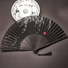 Вентилятор в стиле вентилятора, ручной складной Китайский Японский художественный ремесло, украшения для дома, подарок на свадьбу, Ручной Веер для танцев 2024 - купить недорого