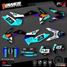 PowerZone Custom Team Graphics Backgrounds Decals 3M Stickers Kit For KTM SX SXF MX 11-12  EXC XCW Enduro 12-13 125 to 500cc 18 2024 - buy cheap