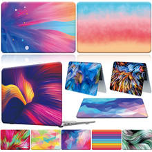 Capa protetora para macbook, material em aquarela, rígida, para modelos air 13, a2338, air 13, a2179, a2337, air pro retina, 11, 12, 13, 15, 16, a2141 2024 - compre barato