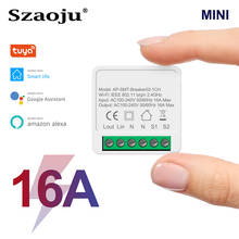 Szaoju Tuya WiFi Switch Led Light Smart Life Push Module Supports 2 Way APP Voice Relay Timer Google Home Alexa 16A 10A MINI 2024 - buy cheap