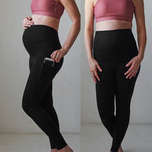 Leggings de maternidad para mujeres embarazadas, pantalones de Yoga sin costuras, elásticos, a la moda, zwangerschap broek @ 45 2024 - compra barato