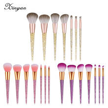 XINYAN Fashion Makeup Brushes Set Eye Shadow Foundation Powder Eyeliner Eyelash Lip Make Up Brush Cosmetic Beauty Tool Kit 7pcs 2024 - buy cheap