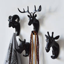 Gancho de suspensão de parede, decoração de parede de lenço de cervo vintage para pendurar roupas, chapéu, cabide de parede europeu ocidental 2024 - compre barato