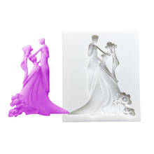 Bride Bridegroom Wedding Dance Shape Silicone Sugarcraft Cupcake Baking Mold Fondant Cake Decorating Tools 2024 - buy cheap