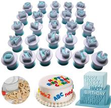 Alphabet Letter Fondant Cake Biscuit Mold Set DIY Cookie Stamp Impress Embosser Cutter UpperCase Letter Shape Cookie Cutters 2024 - buy cheap