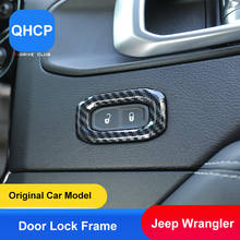 QHCP-cubierta de botón de bloqueo de puerta de coche, pegatina decorativa embellecedora para Jeep Wrangler JL 2018 2019 2020 2021, accesorios interiores 2024 - compra barato