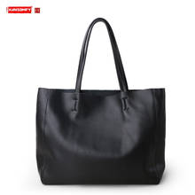 Bag Women's Handbag 2022 New Female Shoulder Bag Genuine Leather Women Simple Fashion Large Capacity Laptop Tote Bags Vintage 2024 - buy cheap