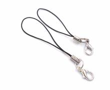 100 Pcs Black Cell Phone Lanyard Cords Strap Lariat Mobile Lobster Clasp 75mm Mobile Phone cord 2024 - buy cheap