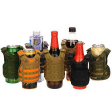 Capa tática de garrafa de cerveja, mini colete militar em miniatura, conjunto de alças ajustáveis 2024 - compre barato
